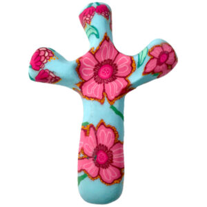 Pink Garden Pocket Cross<br>3 in. H