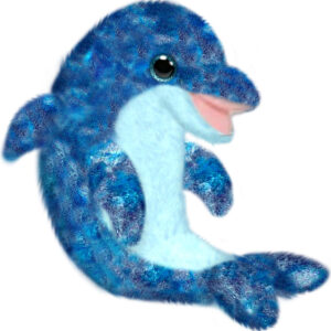 Under the Sea Dolphin Plush<br>7 in. sitting