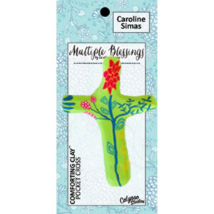 Multiple Blessings (green) Pocket Cross 3 in. H
