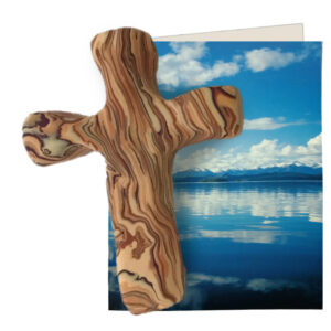 Olive Wood Hand Held Cross 5.5 in. H