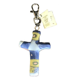 Abalone Cross Clip 3 in. H
