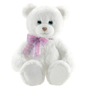 First & Main | White Teddy Bear <br> Dena <br> 10″