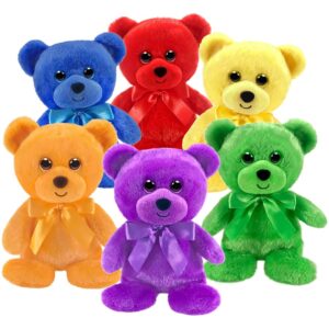 First & Main | Teddy Bear <br> Rainbow Bear <br> 6″ | 6 Assorted