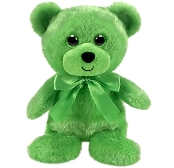 Green Rainbow Bear 6 in. sitting