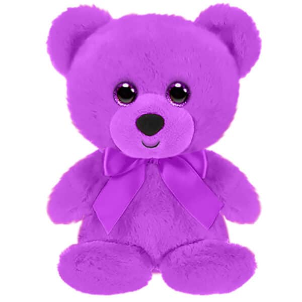 Purple Rainbow Bear 6 in. sitting