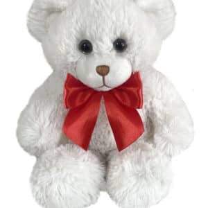 First & Main | White Teddy Bear <br> Dena <br> 7″