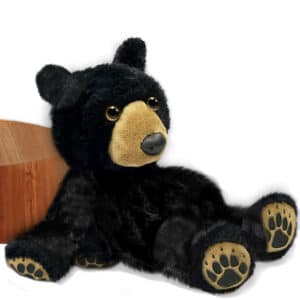 First & Main | Black Teddy Bear<br>Ebony<br>10″ Lying