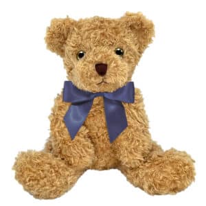 First & Main | Brown Teddy Bear with Blue Bow <br> Cuddlekins <br> 10″