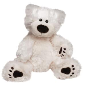 First & Main | White Teddy Bear <br> Eloise <br> 7″ Distinctive Paws