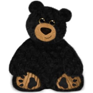 First & Main | Black Teddy Bear <br> Blackie Bear <br> 10″