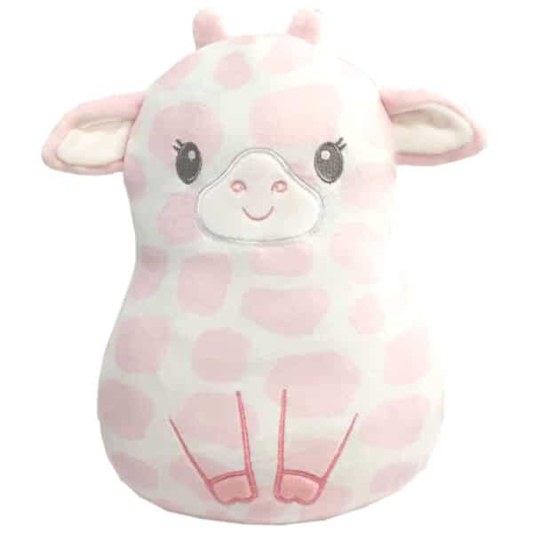 Dreampuffs(TM) Raffiepuffs Giraffe (pink) 10 in. sitting