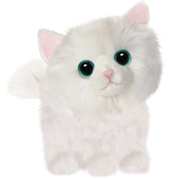 Fluffles Whitey Cat 7 in. sitting