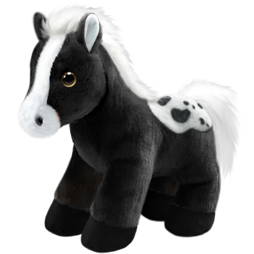 Pony Domino 10 in. standing (black spotted) 10 in.