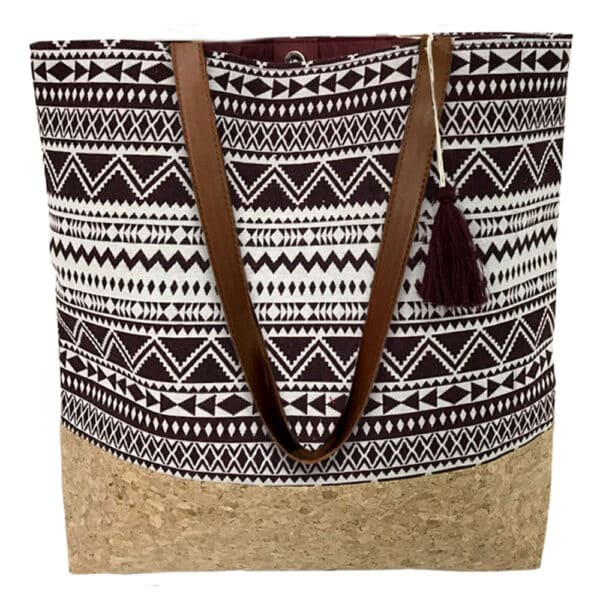 Aztec Tote Burgundy