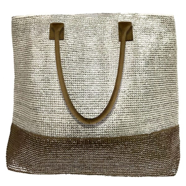 Silver Metallic Tote