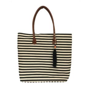 First & Main | Navy Stripe Tote <br> 12″ x 16″