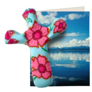 First & Main | Floral Hand Held Cross <br> Pink Garden Hand Held Cross <br> 5.5″ | Includes Gift Box