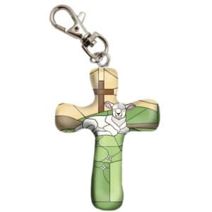 First & Main | Lamb With Cross Clip<br>Lamb With Cross Clip<br>3″