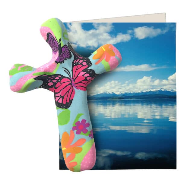 Butterfly Hand Held Cross 5.5 in. Hincludes gift box