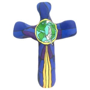 First & Main | Olive Branch Stained Glass Pocket Cross <br> 3″