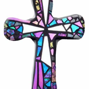First & Main | Purple Stained Glass Pocket Cross <br> Purple Majesty Pocket Cross <br> 3″