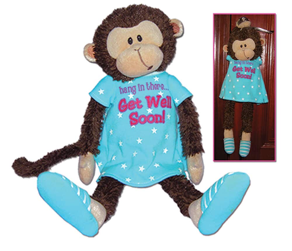 Mendin. Monkey (with gown)7.5 in. sitting/13 in hanging