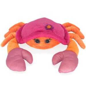 First & Main | Pink & Orange Crab Plush <br> Fanta Sea Careen Crab <br> 7″