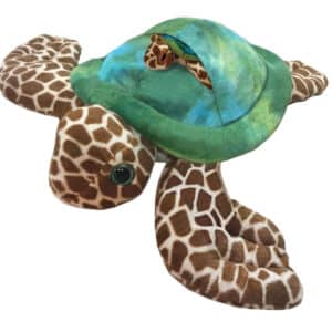 First & Main | Turtle Plush<br>Under the Sea Shelly and Hatch<br>Mom: 10″; Baby: 4″
