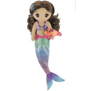First & Main | Mermaid Plush <br> Fanta Sea Friends Aquana <br> 18″ Long, 9 Sitting