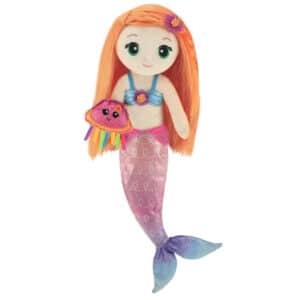 First & Main | Mermaid Plush <br> Fanta Sea Friends Shellie <br> 18″ Long, 9 Sitting