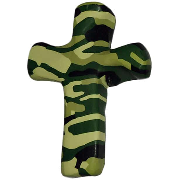 Camouflage Pocket Cross 3 in. H