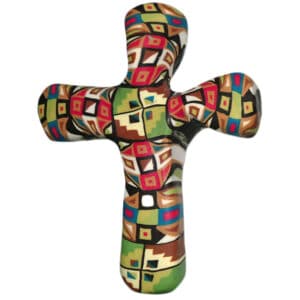 First & Main | Colorful Geo Mosaic Pocket Cross <br> Geo Mosaic Pocket Cross <br> 3″