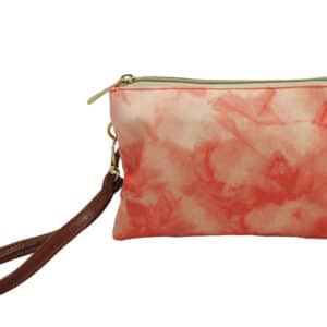 First & Main | Tie Dye Wristlet <br> Persimmon Tie Dye Wristlet <br> 3″ x 5″