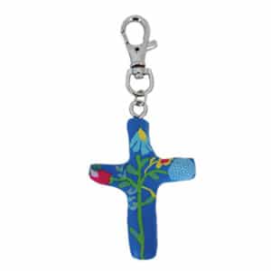 First & Main | Blue Floral Cross Clip <br> Multiple Blessings Cross Clip <br> 3″