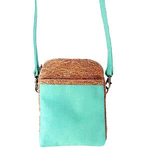 First & Main | Mint Cork Leather Bag <br> Mint Mini Bag Cork/Spring Leather <br> 7″ x 9″