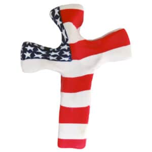 First & Main | Patriotic American Flag Cross <br> Patriotic Pocket Cross <br> 3″