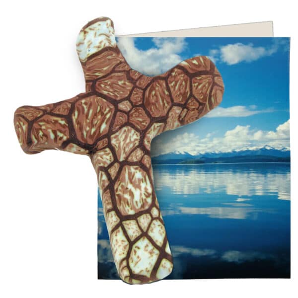 Stone Hand Held Cross 5.5 in. Hincludes gift box