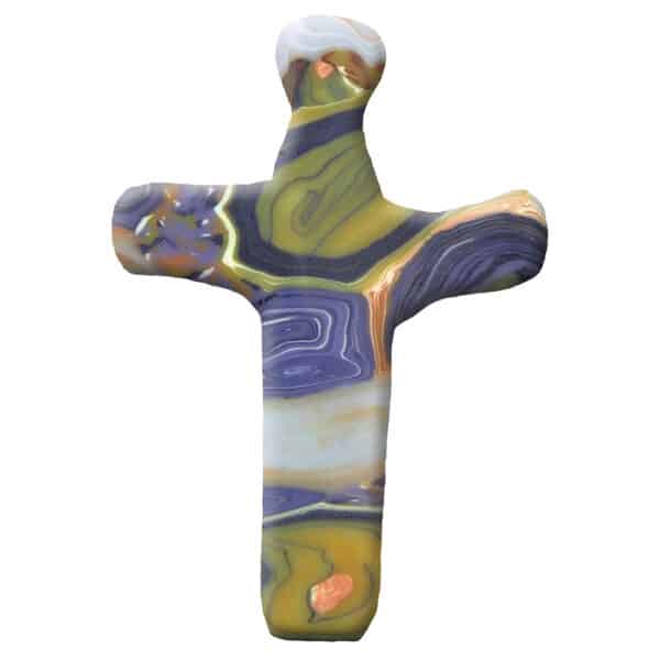 Abalone Pocket Cross 3 in. H