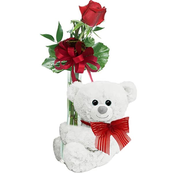 Huggles Huggum (white) 5 in.*Vase and flowers not included