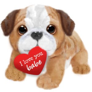 First & Main | Bulldog Plush with Heart <br> Bruno <br> 10″