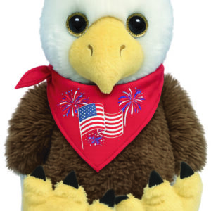 Floppy Friends Eago Eagle with REMOVABLE Flag Bandana<br>7 in. sitting